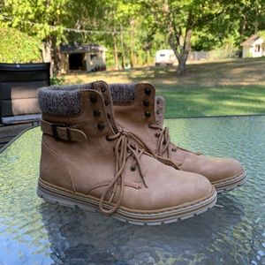 Tan ankle boots